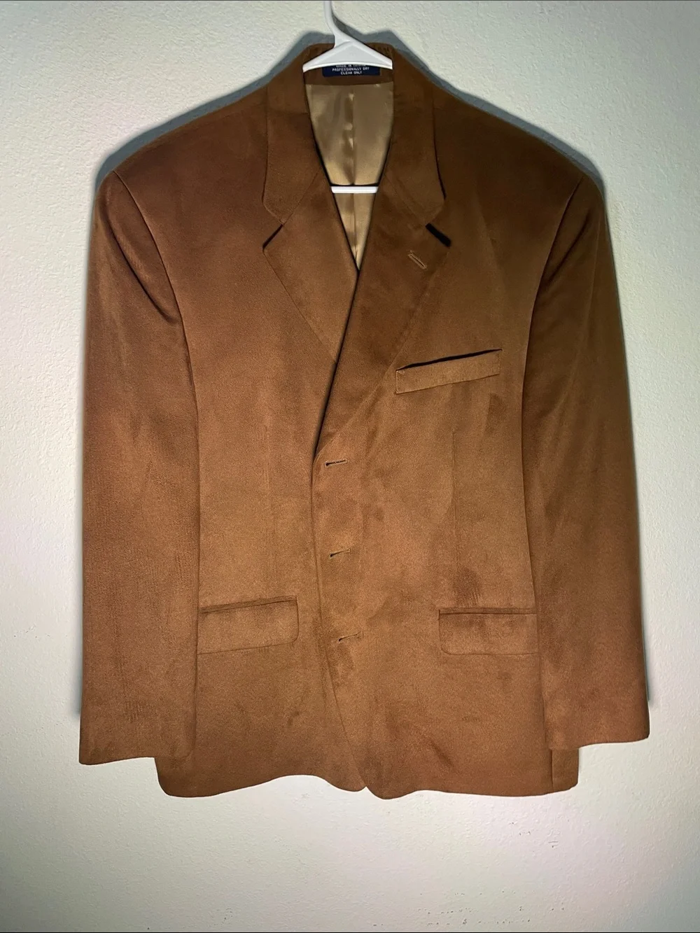 Ralph Lauren Brown Faux Suede-Style Single-Breasted Blazer 44R